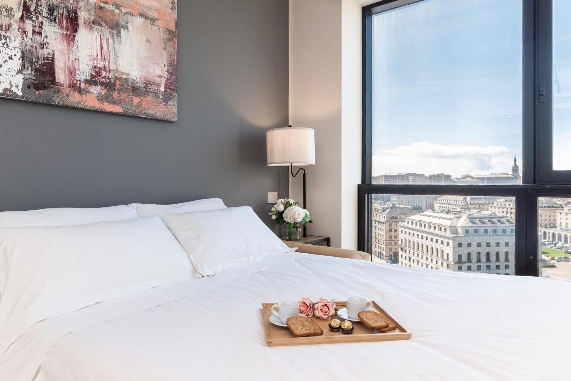 Free Parking In Luxury Suite With City View - Steps To Brignole Train Station Genua Exterior foto